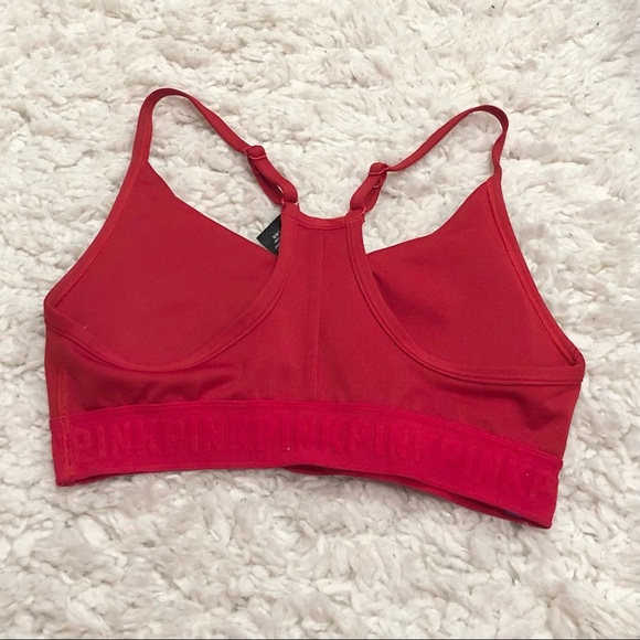 PINK Ultimate Racerback 86 Sports Bra Red Gold Small - Picture 2 of 4